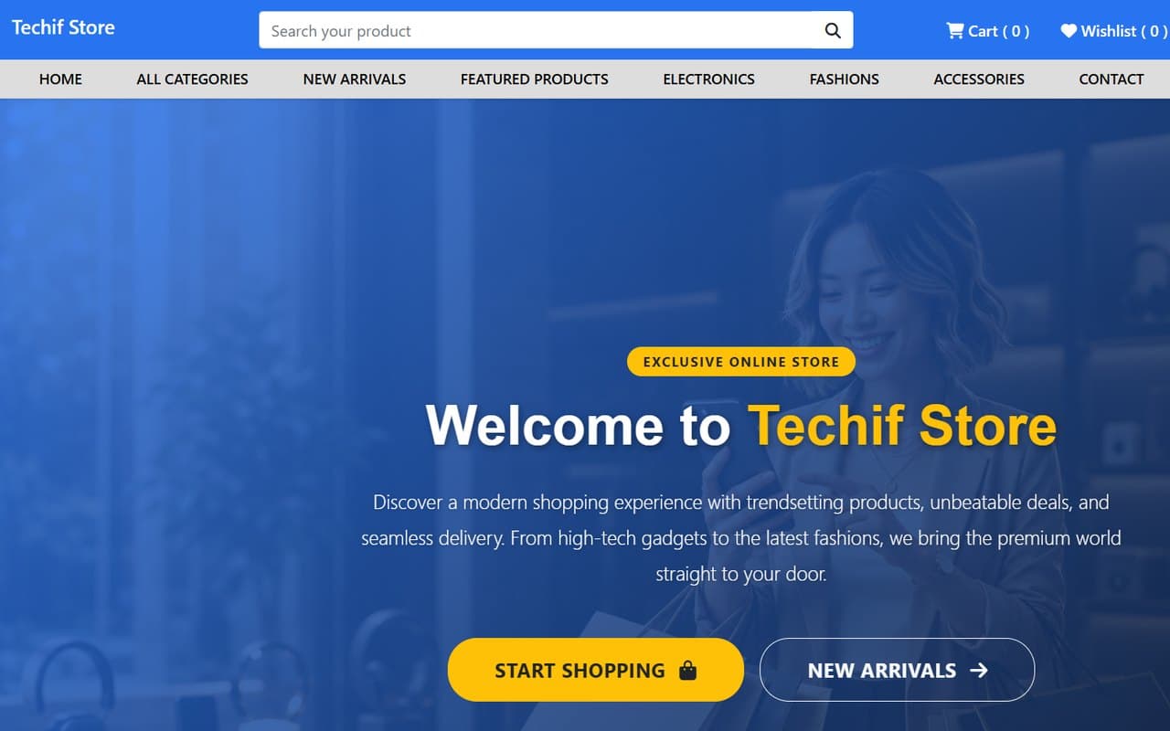 Techif Store — Laravel E-commerce App screenshot